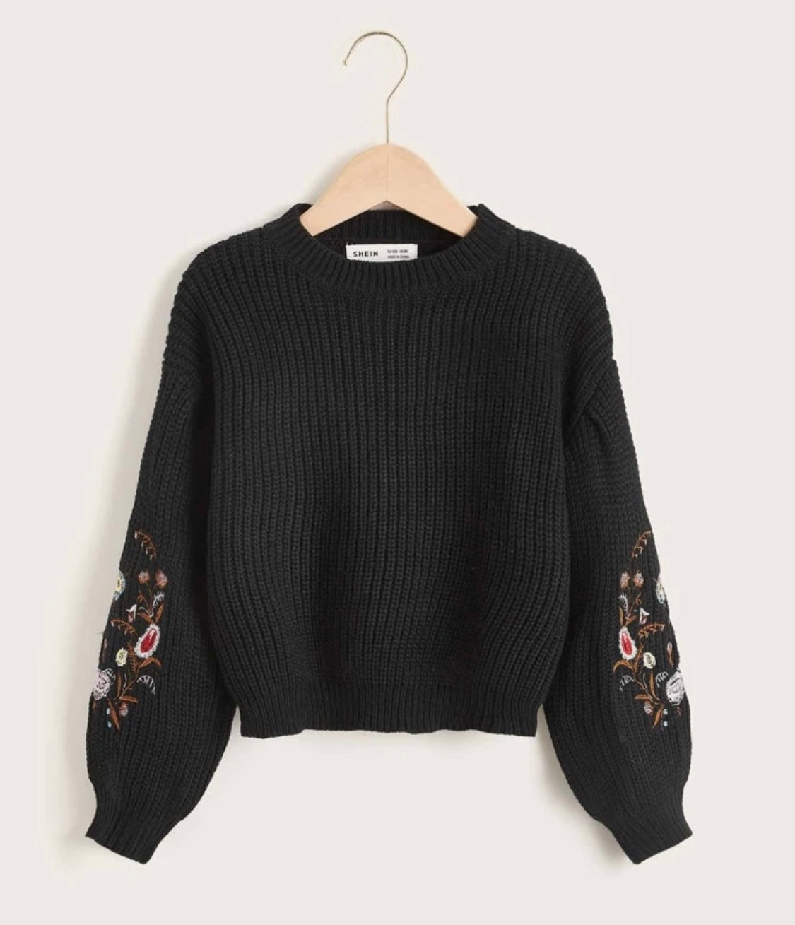 Lovely Embroidery Sweater  (youth)